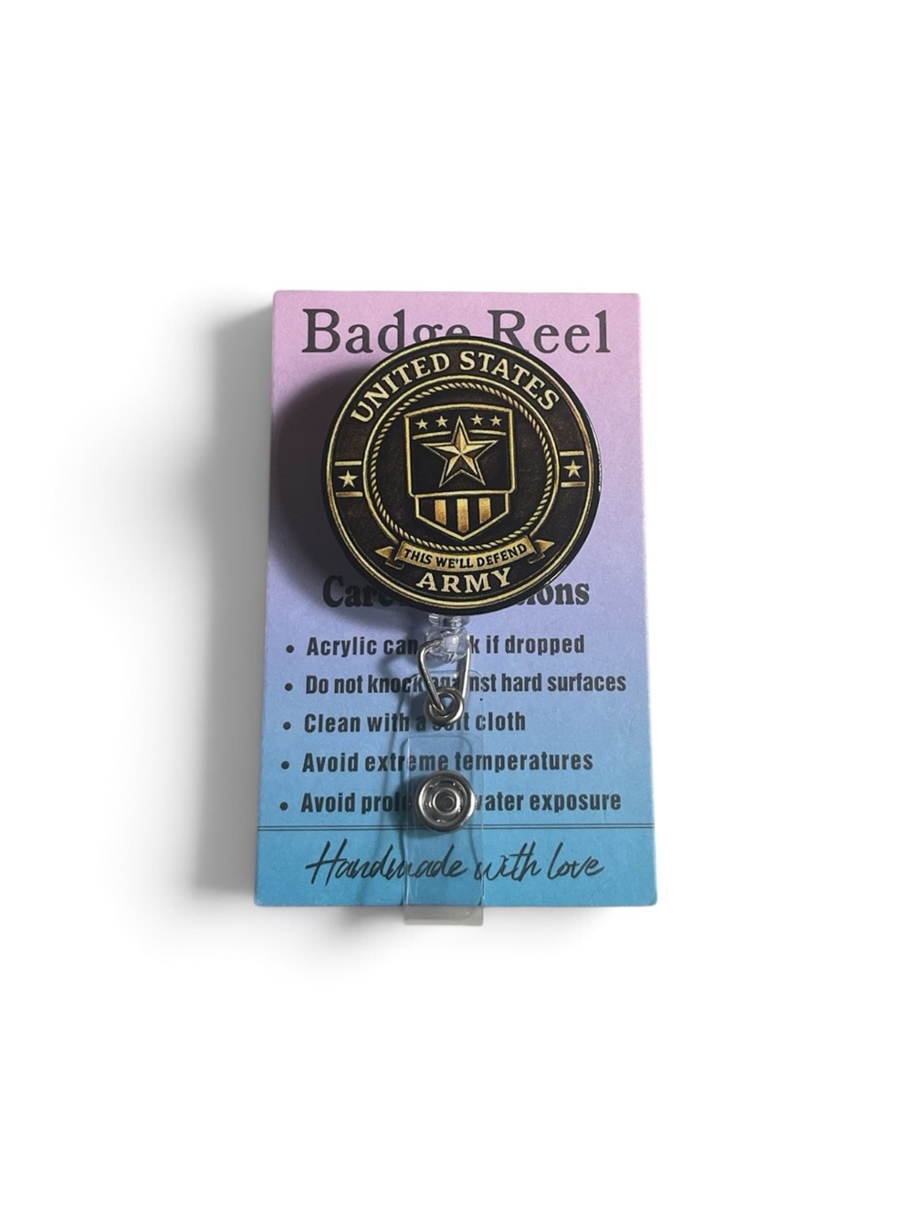 Army United States Badge Reel - Black and Gold